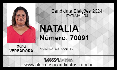 Candidato NATALIA 2024 - ITATIAIA - Eleições