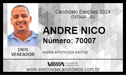 Candidato ANDRE NICO 2024 - ITATIAIA - Eleições