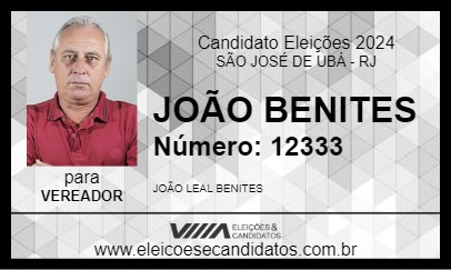 Candidato JOÃO BENITES 2024 - SÃO JOSÉ DE UBÁ - Eleições