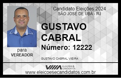 Candidato GUSTAVO CABRAL 2024 - SÃO JOSÉ DE UBÁ - Eleições