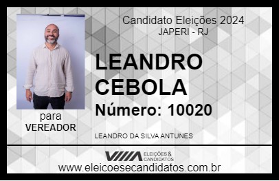 Candidato LEANDRO CEBOLA 2024 - JAPERI - Eleições