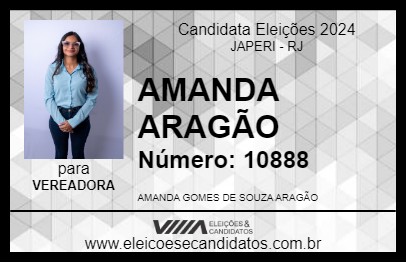 Candidato AMANDA ARAGÃO 2024 - JAPERI - Eleições