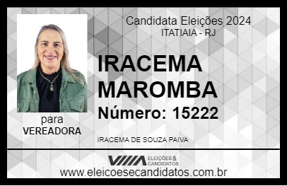 Candidato IRACEMA MAROMBA 2024 - ITATIAIA - Eleições