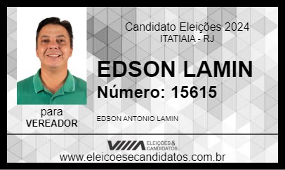 Candidato EDSON LAMIN 2024 - ITATIAIA - Eleições