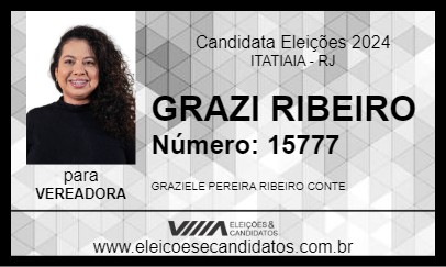 Candidato GRAZI RIBEIRO 2024 - ITATIAIA - Eleições