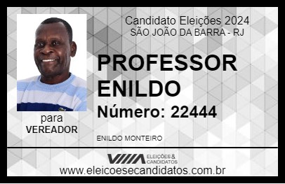 Candidato PROFESSOR ENILDO 2024 - SÃO JOÃO DA BARRA - Eleições