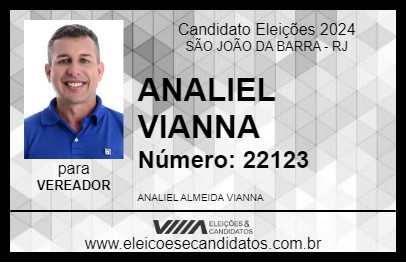 Candidato ANALIEL VIANNA 2024 - SÃO JOÃO DA BARRA - Eleições