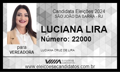 Candidato LUCIANA LIRA 2024 - SÃO JOÃO DA BARRA - Eleições