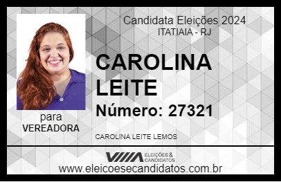 Candidato CAROLINA LEITE 2024 - ITATIAIA - Eleições