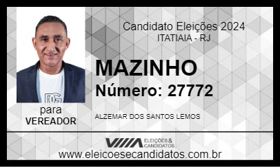 Candidato MAZINHO 2024 - ITATIAIA - Eleições