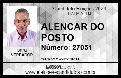 Candidato ALENCAR DO POSTO 2024 - ITATIAIA - Eleições