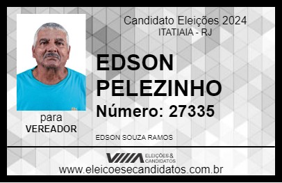 Candidato EDSON PELEZINHO 2024 - ITATIAIA - Eleições