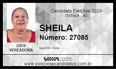 Candidato SHEILA 2024 - ITATIAIA - Eleições