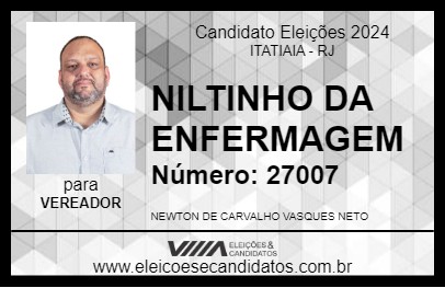 Candidato NILTINHO DA ENFERMAGEM 2024 - ITATIAIA - Eleições