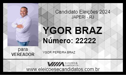 Candidato YGOR BRAZ 2024 - JAPERI - Eleições