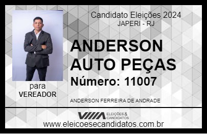 Candidato ANDERSON AUTO PEÇAS 2024 - JAPERI - Eleições