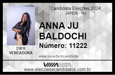 Candidato ANNA JU BALDOCCHI 2024 - JAPERI - Eleições