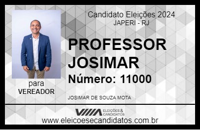 Candidato PROFESSOR JOSIMAR 2024 - JAPERI - Eleições