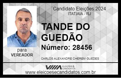 Candidato TANDE DO GUEDÃO 2024 - ITATIAIA - Eleições