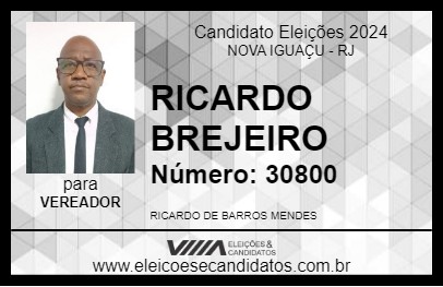 Candidato RICARDO BREJEIRO 2024 - NOVA IGUAÇU - Eleições