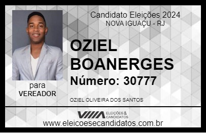 Candidato OZIEL BOANERGES 2024 - NOVA IGUAÇU - Eleições