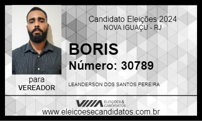 Candidato BORIS 2024 - NOVA IGUAÇU - Eleições