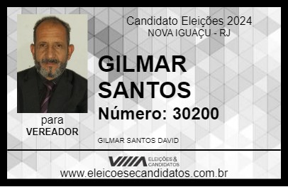 Candidato GILMAR SANTOS 2024 - NOVA IGUAÇU - Eleições