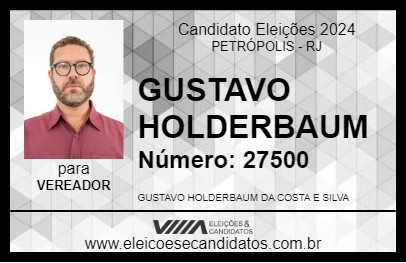 Candidato GUSTAVO HOLDERBAUM 2024 - PETRÓPOLIS - Eleições