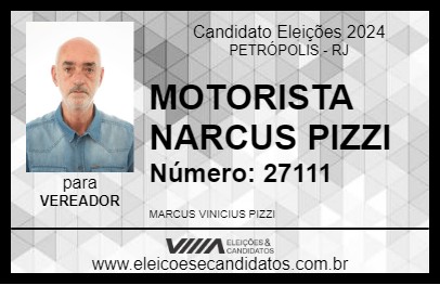 Candidato MOTORISTA MARCUS PIZZI 2024 - PETRÓPOLIS - Eleições