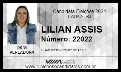 Candidato LILIAN  ASSIS 2024 - ITATIAIA - Eleições