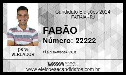 Candidato FABÃO 2024 - ITATIAIA - Eleições