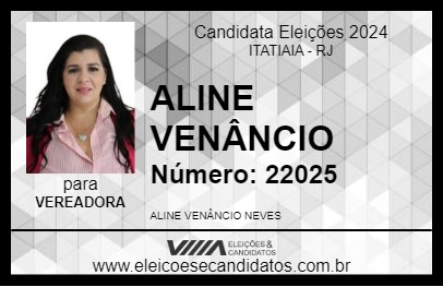 Candidato ALINE VENÂNCIO 2024 - ITATIAIA - Eleições