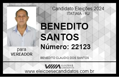 Candidato BENEDITO SANTOS 2024 - ITATIAIA - Eleições