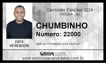 Candidato CHUMBINHO 2024 - ITATIAIA - Eleições