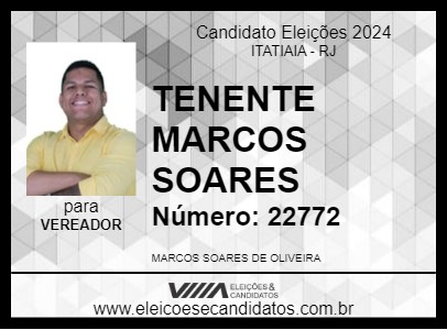 Candidato TENENTE MARCOS SOARES 2024 - ITATIAIA - Eleições