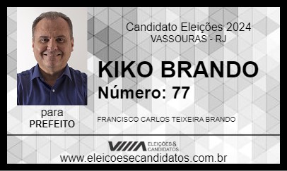 Candidato KIKO BRANDO 2024 - VASSOURAS - Eleições