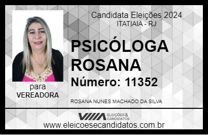 Candidato PSICÓLOGA ROSANA 2024 - ITATIAIA - Eleições