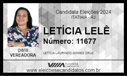 Candidato LETÍCIA LELÊ 2024 - ITATIAIA - Eleições