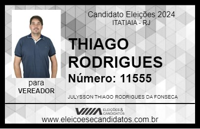 Candidato THIAGO RODRIGUES 2024 - ITATIAIA - Eleições