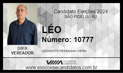 Candidato LÉO 2024 - SÃO FIDÉLIS - Eleições