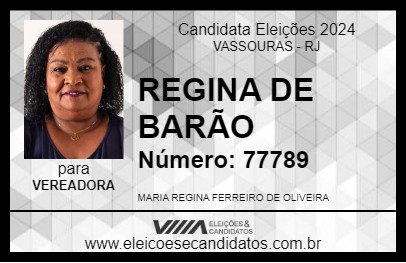 Candidato REGINA DE BARÃO 2024 - VASSOURAS - Eleições