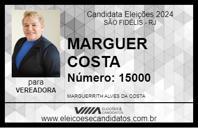 Candidato MARGUER COSTA 2024 - SÃO FIDÉLIS - Eleições