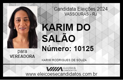 Candidato KARIM DO SALÃO 2024 - VASSOURAS - Eleições