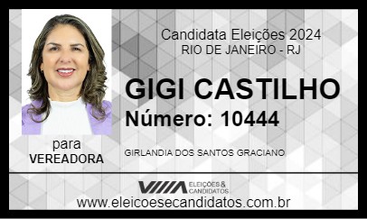 Candidato GIGI CASTILHO 2024 - RIO DE JANEIRO - Eleições