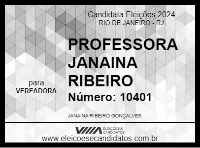 Candidato PROFESSORA JANAINA RIBEIRO 2024 - RIO DE JANEIRO - Eleições