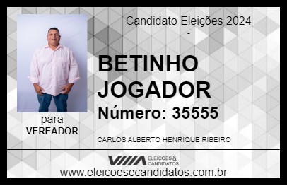 Candidato BETINHO JOGADOR 2024 - JAPERI - Eleições