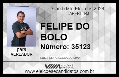 Candidato FELIPE DO BOLO 2024 - JAPERI - Eleições