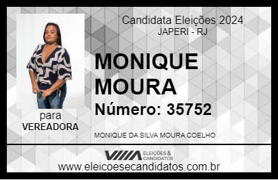 Candidato MONIQUE MOURA 2024 - JAPERI - Eleições