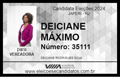 Candidato DEICIANE MÁXIMO 2024 - JAPERI - Eleições