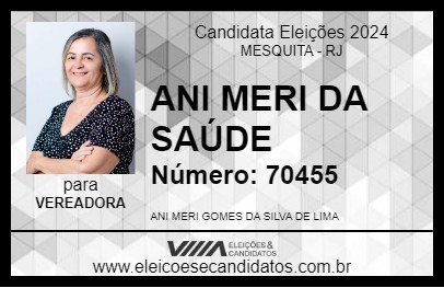 Candidato ANI MERI DA SAÚDE 2024 - MESQUITA - Eleições